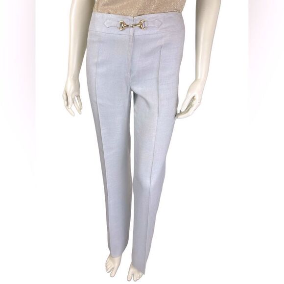 Stunning Vintage Alan Austin Co. Pale BluePants with Gold Fittings Good Cond. - Picture 1 of 8